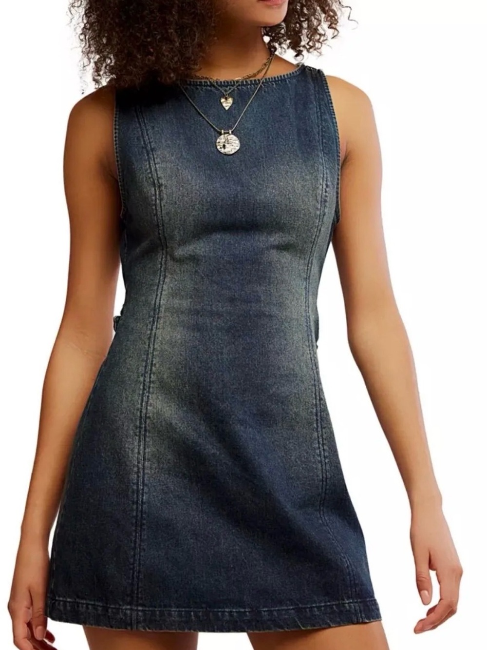Free People Atlas Denim Mini Dress